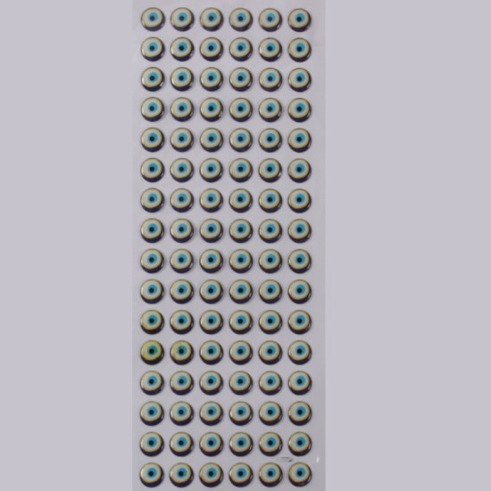 Gelb Nazar Amulet 2  Face Sticker Aufkleber - FCNZ1 - Mytortenland